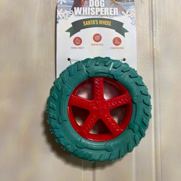 Dog Whisperer ~ Red /Green  Ruff & Tuff Tire - Squeaky Dog Toy - Picture 5 of 6